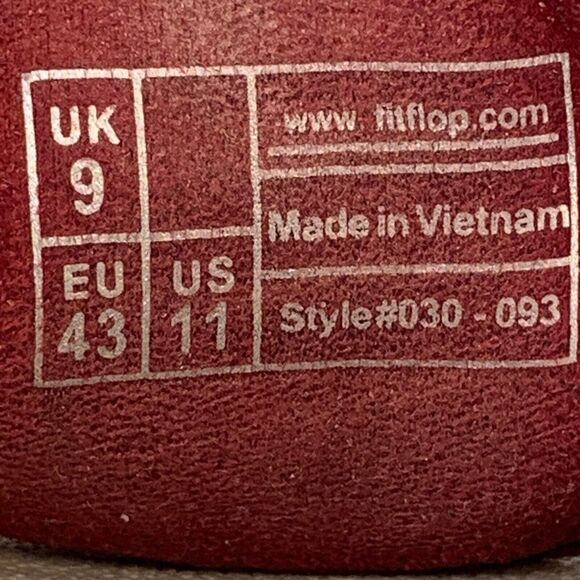 FitFlop Walkstar Red Leather T-Strap Sandals Women’s Sz 11 (E11) - Picture 7 of 14